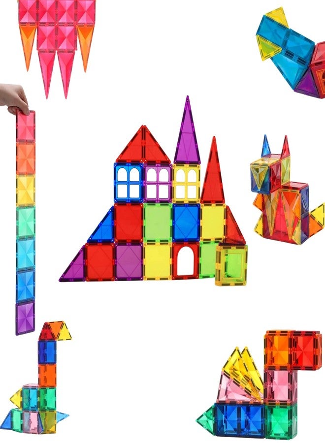 Sakuya Magnetic Tile STEM Toy for Kids, 50 Pcs | Colorful 3D Building Tiles for Creativity, Problem-Solving & Motor Skills | Fun Learning Construction Set for Boys & Girls Ages 3+ - Image 2